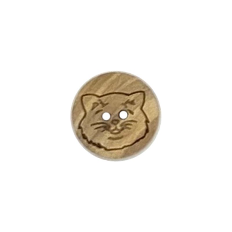 Rund Treknapp Kattefjes