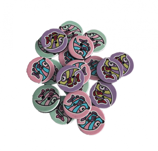 Hovedbilde Barneknapp Fisk 15mm