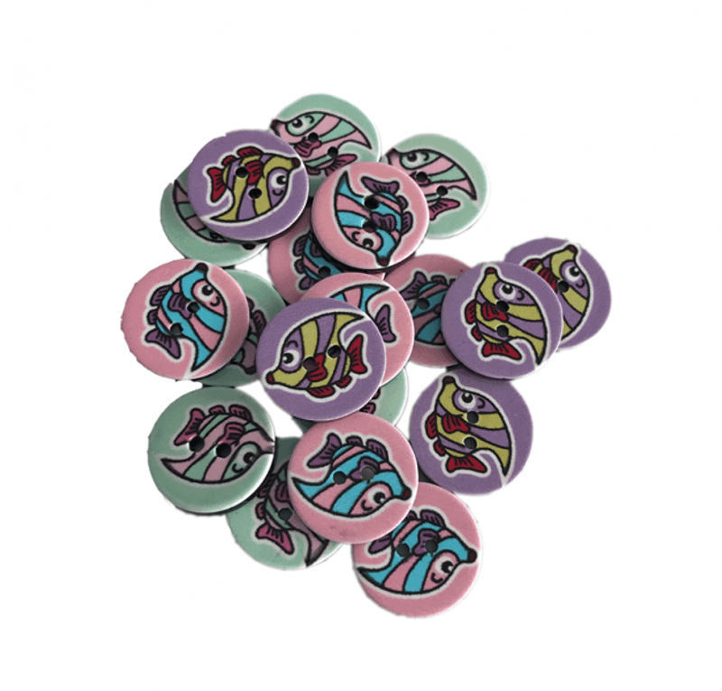 Barneknapp Fisk 15mm