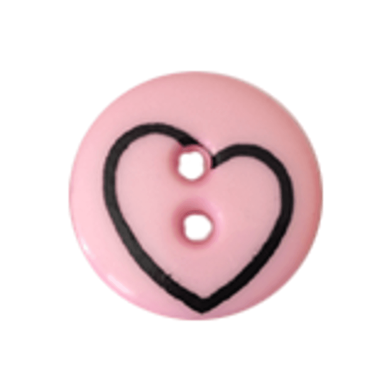 Barneknapp hjerte 13mm