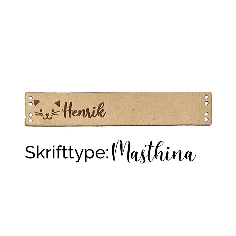 Skinnlapp med egen tekst - lang